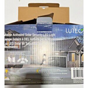 Lutec 2500 Lumen LED Motion Activated Solar Security Light White